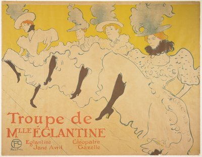 マドモアゼルエグランティーヌトループ、1896年 作： Henri de Toulouse Lautrec