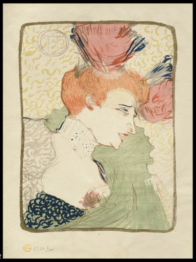 マドモアゼルマルセルレンダー、バスト長、1895年 作： Henri de Toulouse Lautrec