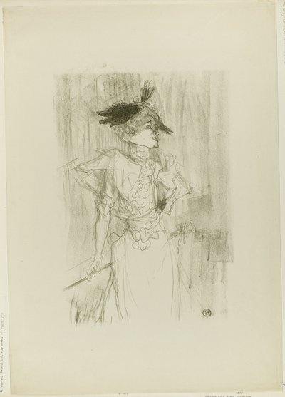 マドモアゼル・マルセル・レンダー、立っている 作： Henri de Toulouse Lautrec