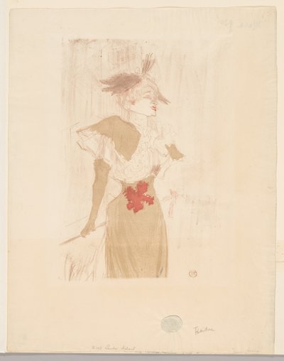 マドモアゼル・マルセル・レンダー、立っている 作： Henri de Toulouse Lautrec
