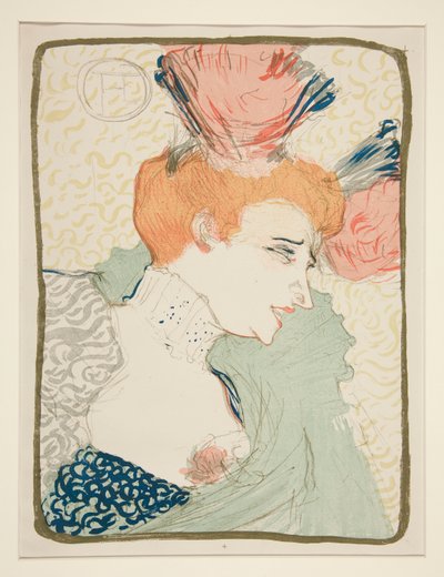 Mademoiselle Marcelle Lender, Bust (マドモアゼル・マルセル・レンダーの胸像) 作： Henri de Toulouse Lautrec