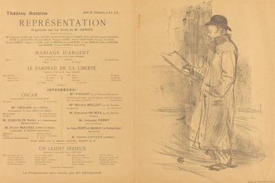 銀婚式; 自由の重荷; 真面目な依頼人【正面】 作： Henri de Toulouse Lautrec