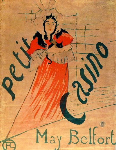 メイベルフォール、プティカジノ、1895年。 作： Henri de Toulouse Lautrec