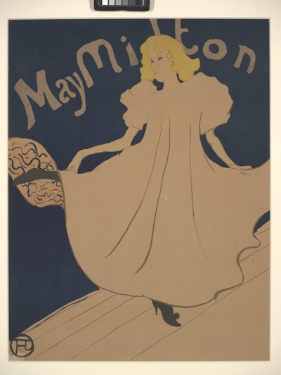メイ・ミルトン（カラーリトグラフ） 作： Henri de Toulouse Lautrec