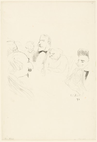 エイドリアン・ヘブラルのメニューカード 作： Henri de Toulouse Lautrec