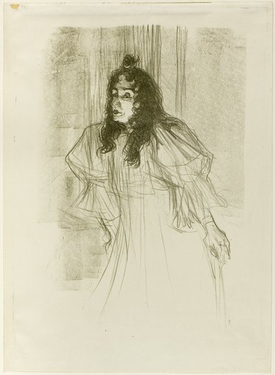 長い髪のミス・メイ・ベルフォール 作： Henri de Toulouse Lautrec