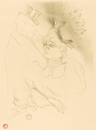 MS。 貸し手と男爵 (Mlle. Lender et Baron) 作： Henri de Toulouse Lautrec