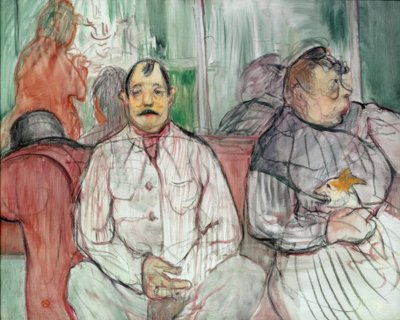 サー、マダムと犬 作： Henri de Toulouse Lautrec