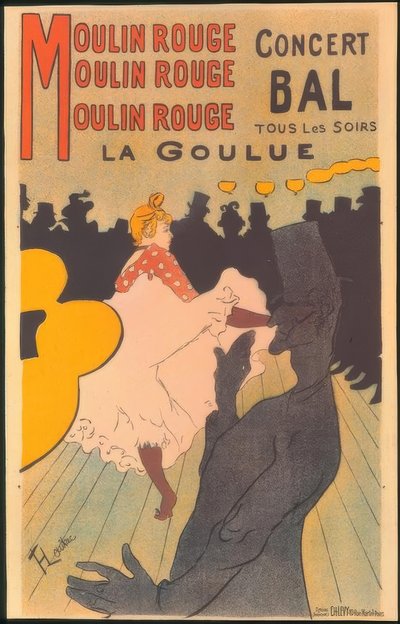 ムーランルージュ、ラグール 作： Henri de Toulouse Lautrec