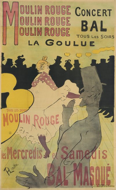 ムーランルージュ、ラグール、1891年 作： Henri de Toulouse Lautrec