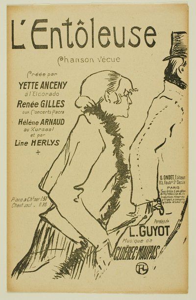 哀れなストリートウォーカー！ 作： Henri de Toulouse Lautrec