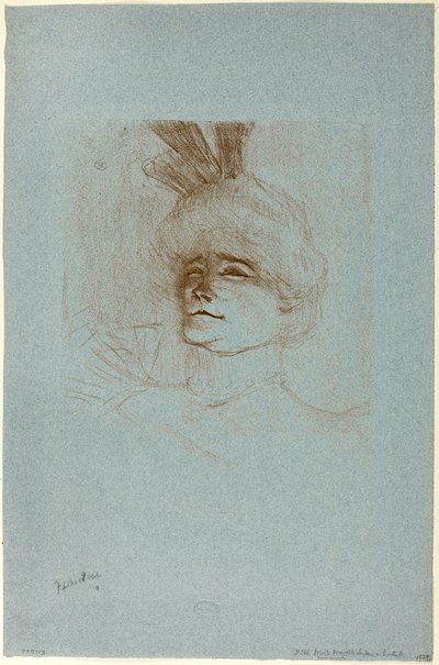 マドモアゼル・マルセル・レンダーの肖像、スリークォータービュー 作： Henri de Toulouse Lautrec