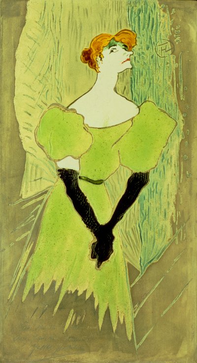 イヴェット・ギルバートの肖像 作： Henri de Toulouse Lautrec