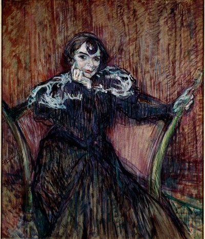 女優ベルト・バディの肖像。アンリ・ド・トゥールーズ＝ロートレックの絵画（Toulouse Lautrec 作： Henri de Toulouse Lautrec