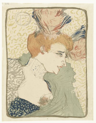 ミュージック ホールのエンターテイナー、マルセル レンダーの肖像 作： Henri de Toulouse Lautrec