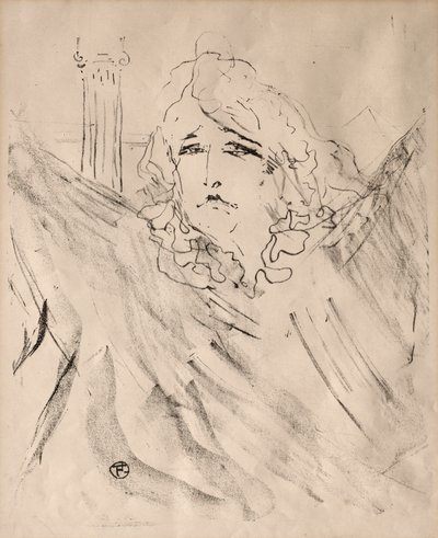 俳優と女優の肖像: 13 枚のリトグラフ: サラ・ベルナール 作： Henri de Toulouse Lautrec