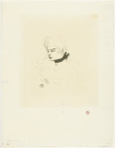 マドモアゼル グリーン ドットの肖像 ミス・グリーン・ドット 作： Henri de Toulouse Lautrec