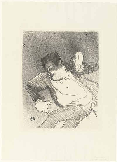 Portret van komiek Caudieux がプティ カジノで踊る コーデュー プチ カジノ コンサートカフェ（連載タイトル） 作： Henri de Toulouse Lautrec