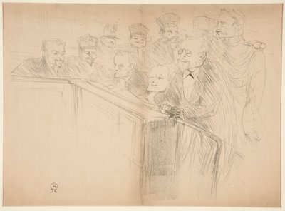 Proc?s Arton, premi?re planche (The Arton Trial、最初のプレート) 作： Henri de Toulouse Lautrec