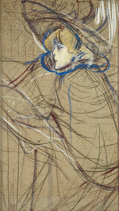 女性のプロフィール：ジェーンアヴリル;女性のプロフィール：Jane Avril、1893 作： Henri de Toulouse Lautrec