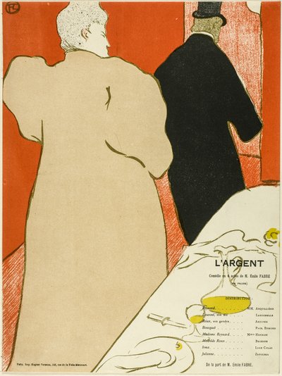 ラルジャンのプログラム 作： Henri de Toulouse Lautrec