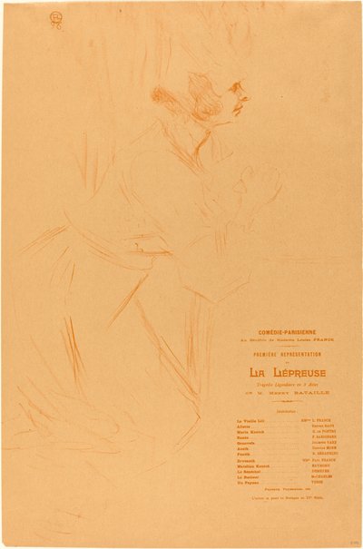 「らい病人」のプログラム 作： Henri de Toulouse Lautrec
