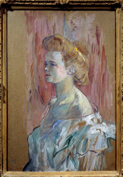 売春のこと"主婦の肖像" アンリ・ド・トゥールーズ・ロートレック（1864-1901）の絵画 1898年 日0,88x0,56 m 個人蔵 作： Henri de Toulouse Lautrec