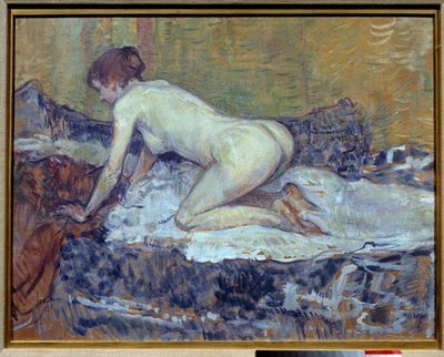 しゃがむ赤毛のヌード 作： Henri de Toulouse Lautrec