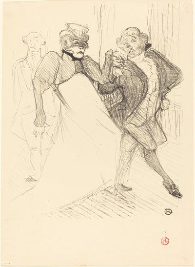 「マダム・サン・ジェネ」のレジャンとガリポー (「マダム・サン・ジェネ」のレジャンとガリポー) 作： Henri de Toulouse Lautrec