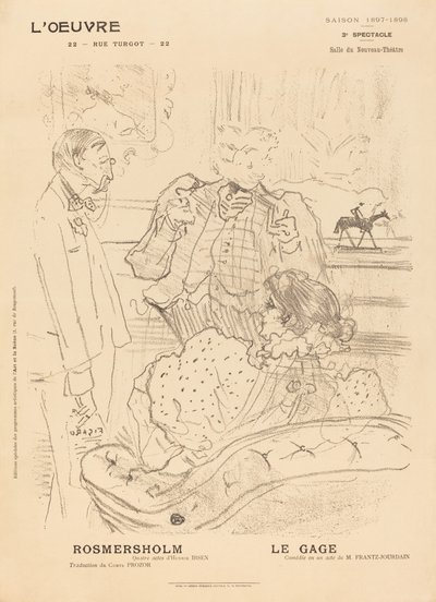 ロスマースホルム、ル ガージュ、1897 年。 作： Henri de Toulouse Lautrec