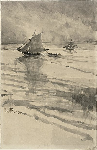 ヨット 作： Henri de Toulouse Lautrec