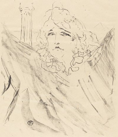 クレオパトラのサラ・ベルナール 1896年、クレオパトラのサラ・ベルナール。 作： Henri de Toulouse Lautrec