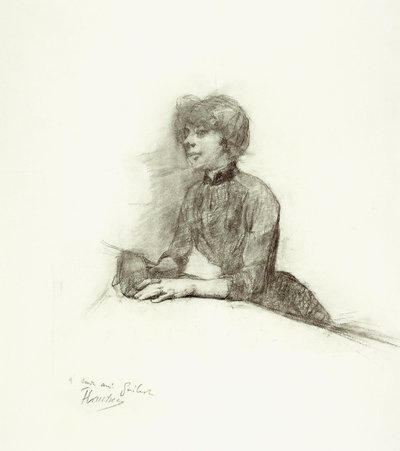 着席した女性、1887年頃 作： Henri de Toulouse Lautrec