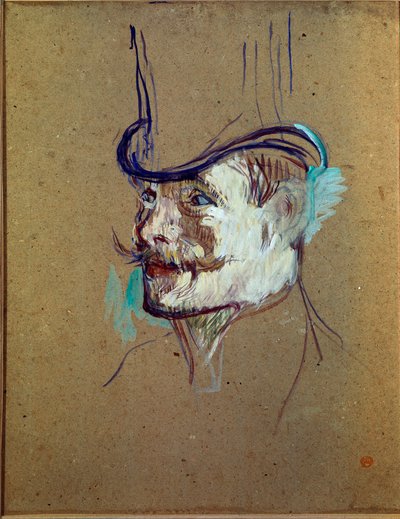 ワーナー氏のための習作。アンリ・ド・トゥールーズ＝ロートレックのドローイング（トゥールーズ・ロートレック 作： Henri de Toulouse Lautrec