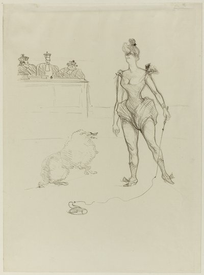 法廷の前の動物使い 作： Henri de Toulouse Lautrec
