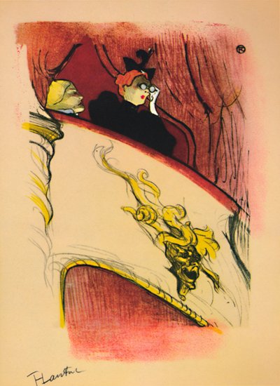 金色のマスクの箱、1893年、1946年 作： Henri de Toulouse Lautrec