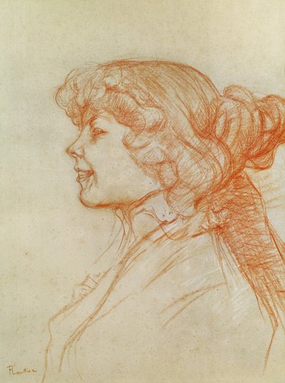 1899年のルアーブルの星の英語の少女（紙にクレヨン） 作： Henri de Toulouse Lautrec
