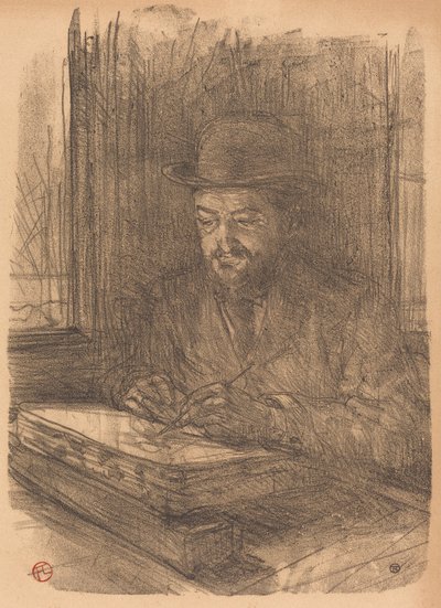 版画職人アドルフ・アルバート 優れた彫刻家 - アドルフ・アルバート、1898年。 作： Henri de Toulouse Lautrec