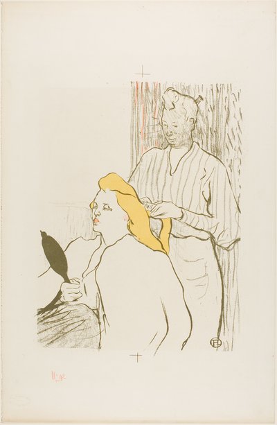 ヘアドレッサー、テアトル・リブレのプログラム 作： Henri de Toulouse Lautrec