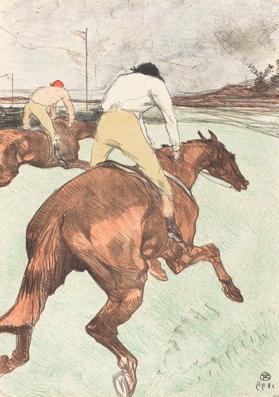 The Jockey (ル・ジョッキー) 作： Henri de Toulouse Lautrec