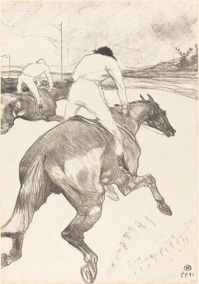The Jockey (ル・ジョッキー) 作： Henri de Toulouse Lautrec