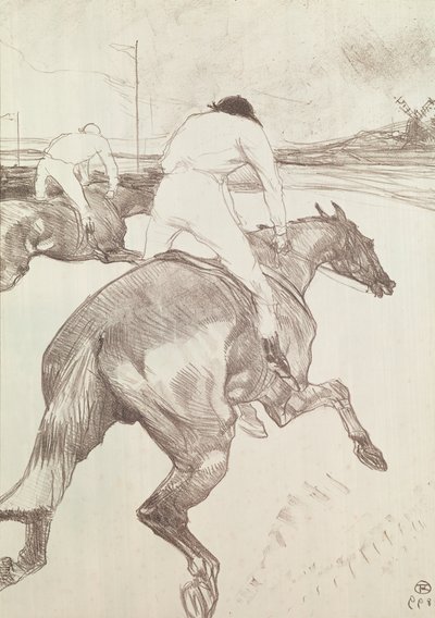 ジョッキー、1899（カラーリトグラフ） 作： Henri de Toulouse Lautrec