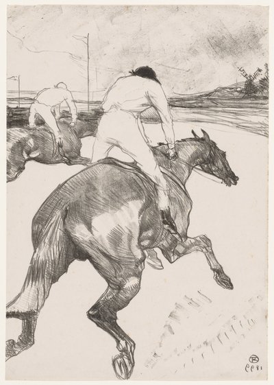 ジョッキー、1899年。 作： Henri de Toulouse Lautrec