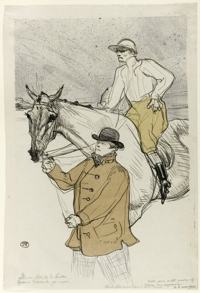 ポストに向かうジョッキー 作： Henri de Toulouse Lautrec