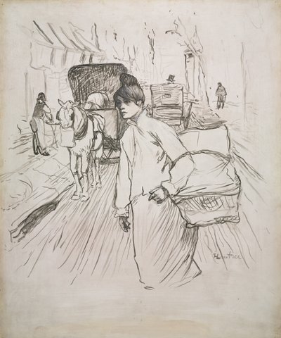 Laundress、1888。 作： Henri de Toulouse Lautrec