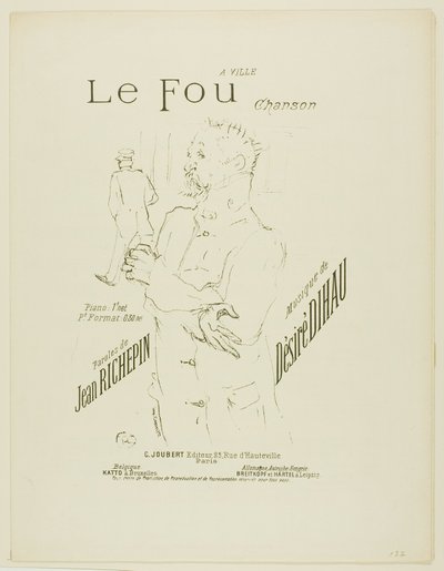 狂人、デジレ・ディオーのメロディーより 作： Henri de Toulouse Lautrec