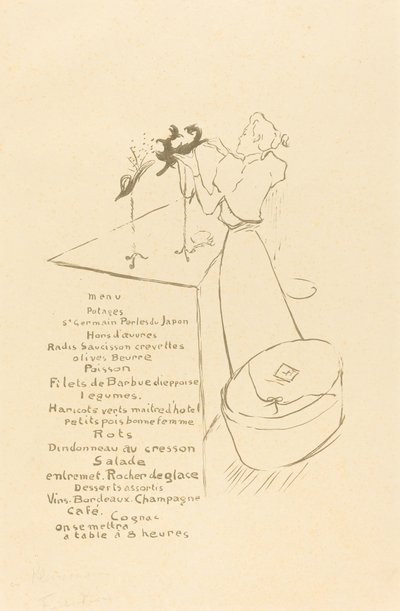 帽子屋 (帽子屋 - ルネ・ヴェール) 作： Henri de Toulouse Lautrec