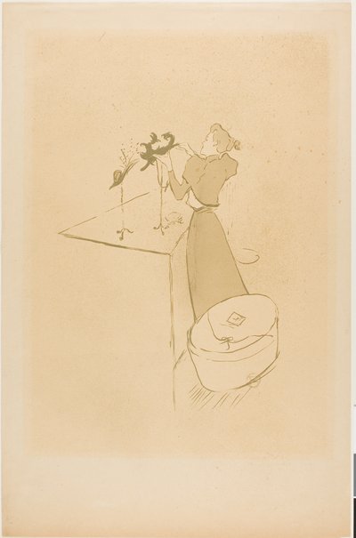 帽子職人、ルネ・ヴェール 作： Henri de Toulouse Lautrec
