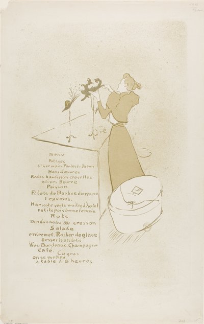 帽子職人、ルネ・ヴェール 作： Henri de Toulouse Lautrec
