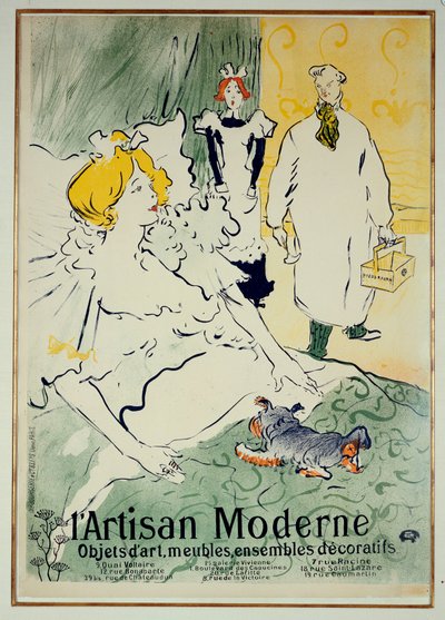 現代の職人、1896 作： Henri de Toulouse Lautrec